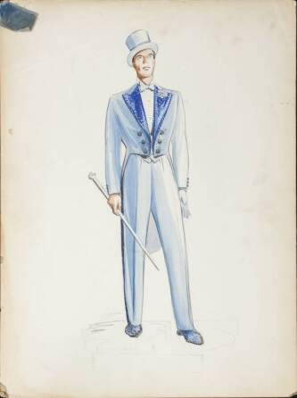 DAN DAILEY THERE'S NO BUSINESS LIKE SHOW BUSINESS COSTUME SKETCH
