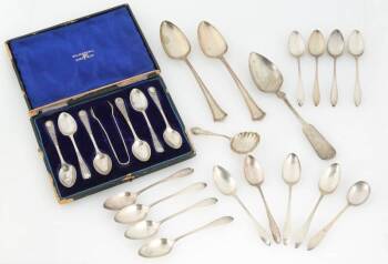 STAN LAUREL SILVER AND SILVERPLATE SPOONS