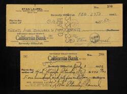 STAN LAUREL SIGNED CHECK