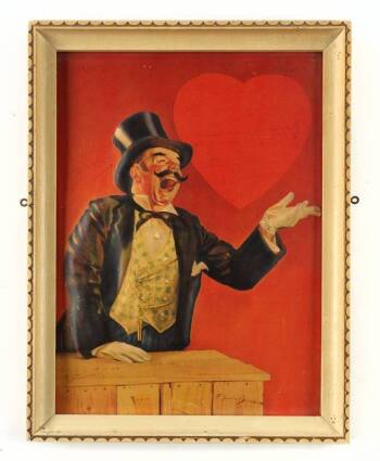 STAN LAUREL "THE BARKER" SIGNED ARTWORK