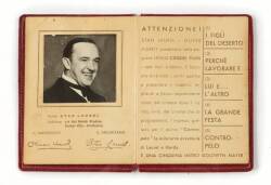 STAN LAUREL ITALIAN FAN CLUB MEMBERSHIP CARD - 2