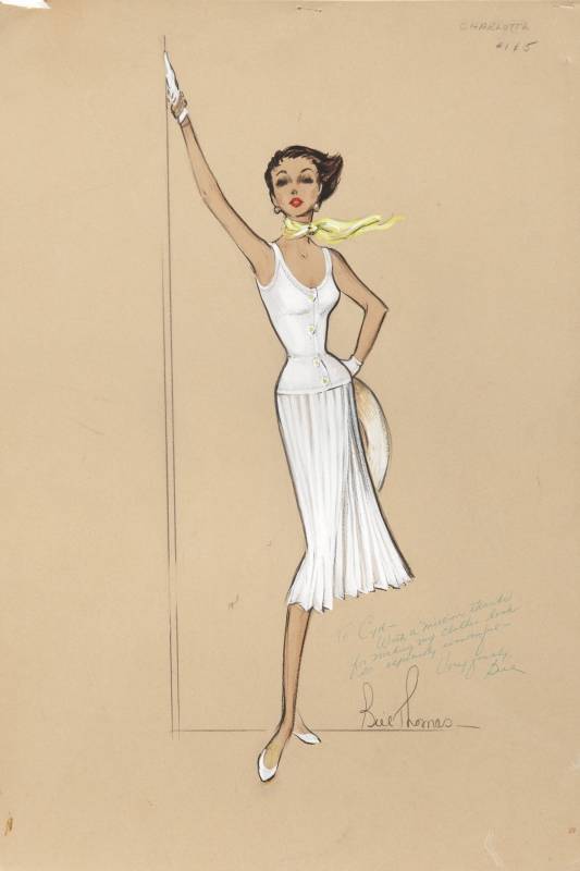 CYD CHARISSE TWILIGHT FOR THE GODS COSTUME SKETCHES