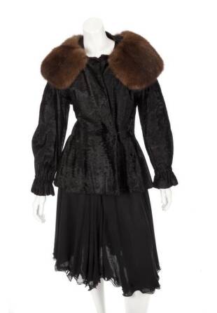 CYD CHARISSE RUSSIAN BROADTAIL WITH SABLE JACKET