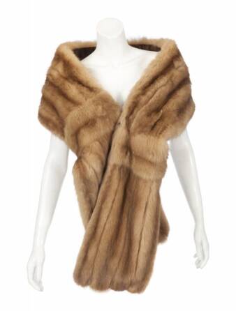 CYD CHARISSE GOLDEN SABLE STOLE