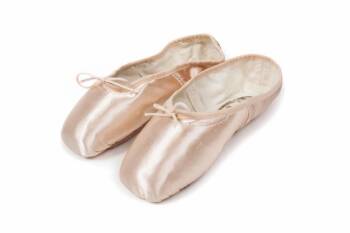 CYD CHARISSE PINK SATIN BALLET SLIPPERS