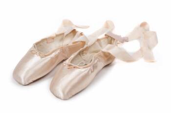 CYD CHARISSE PINK SATIN BALLET SLIPPERS