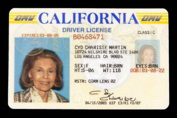 CYD CHARISSE 2005 DRIVER LICENSE