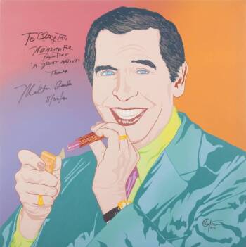 MILTON BERLE SIGNED PAINTING