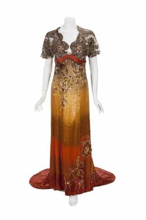 JOYCE PERRY HEAVILY EMBELLISHED GOWN