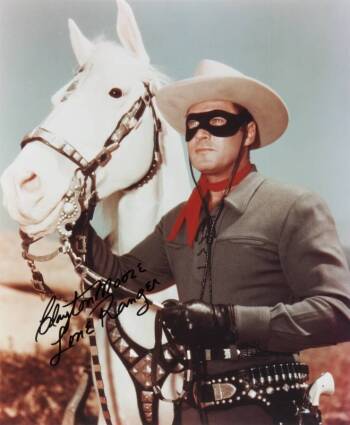 CLAYTON MOORE SIGNED LONE RANGER IMAGE