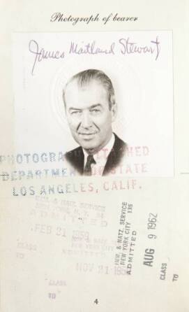 JAMES STEWART PASSPORT