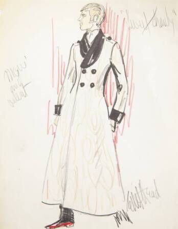 EDITH HEAD SWEET CHARITY SIGNED SKETCH