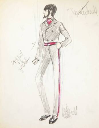 EDITH HEAD SWEET CHARITY SIGNED SKETCH