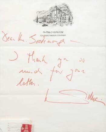 MARLENE DIETRICH SIGNED LETTER