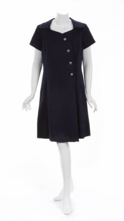 ELIZABETH TAYLOR NAVY BLUE DRESS