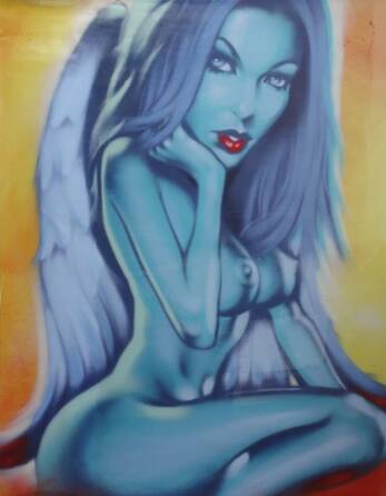 TAZROC (AMERICAN, 1971) LIGHT BLUE NUDE