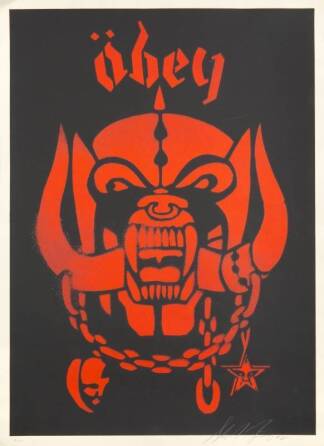 SHEPARD FAIREY (AMERICAN, 1970) MOTORHEAD RED, 2002