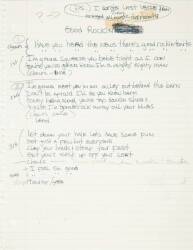 ORIGINAL MONTROSE LYRICS IN RONNIE MONTROSE'S HANDWRITING - 6