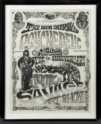 RICK GRIFFIN PSYCHEDELIC SHOP PROOF POSTER AND LETTERING STUDIES
