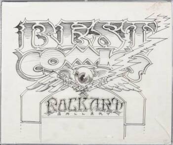 RICK GRIFFIN ROCK LOGO AND SKETCH