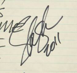 SLASH SIGNED HANDWRITTEN GUNS N' ROSES SET LIST - 2