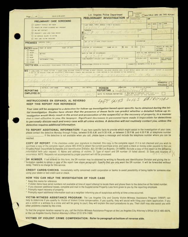 AXL ROSE DOMESTIC ABUSE REPORT