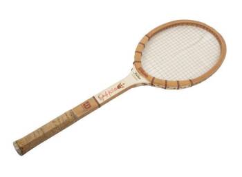 JACK KRAMER OWNED AND DOUBLE-SIGNED TENNIS RACQUET