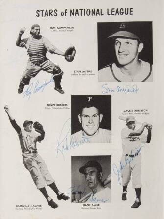 1952 ALL-STAR GAME PROGRAM SIGNED ON-SITE BY 48