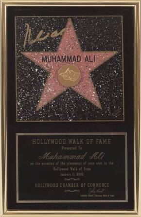 MUHAMMAD ALI SIGNED HOLLYWOOD WALK OF FAME STAR