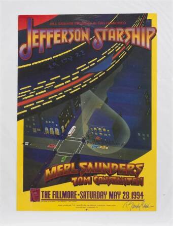 RANDY TUTEN SIGNED JEFFERSON STARSHIP POSTER