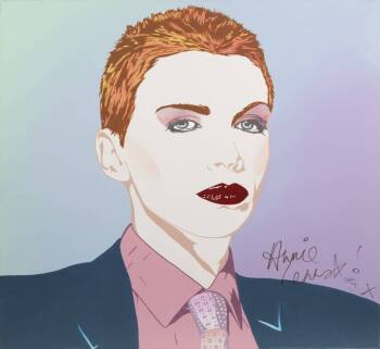 ANNIE LENNOX SIGNED CLAYTON LEFEVRE PAINTING