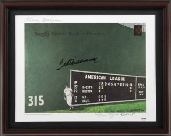 TED WILLIAMS SIGNED "TEDDY BALLGAME" LITHOGRAPH