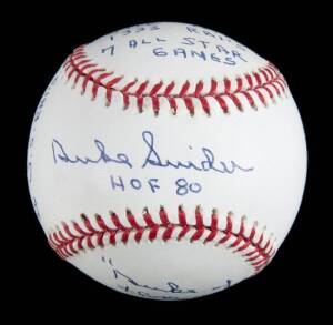 DUKE SNIDER SIGNED AND MULTI-INSCRIBED LIMITED EDITION STAT BALL BASEBALL