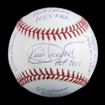 KIRBY PUCKETT SIGNED AND MULTI-INSCRIBED LIMITED EDITION STAT BALL BASEBALL