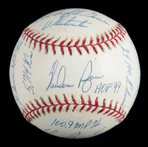 NOLAN RYAN SIGNED AND MULTI-INSCRIBED LIMITED EDITION STAT BALL BASEBALL