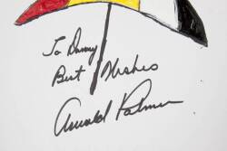 ARNOLD PALMER ORIGINAL DRAWING AND AUTOGRAPH   - 2