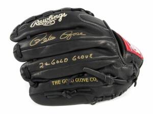 PETE ROSE SIGNED AND INSCRIBED BASEBALL GLOVE
