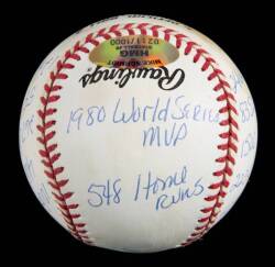 MIKE SCHMIDT SIGNED AND MULTI-INSCRIBED LIMITED EDITION STAT BALL BASEBALL - 6