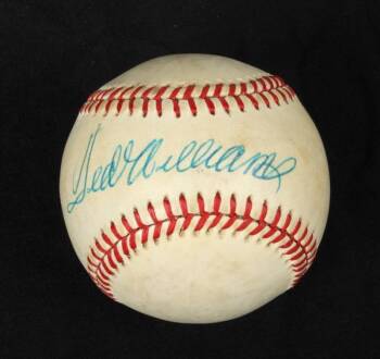 TED WILLIAMS SIGNED BASEBALL