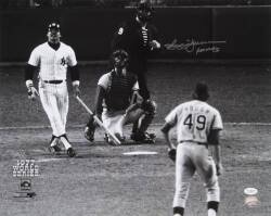 REGGIE JACKSON SIGNED AND INSCRIBED 1977 WORLD SERIES PHOTOGRAPHS - 3