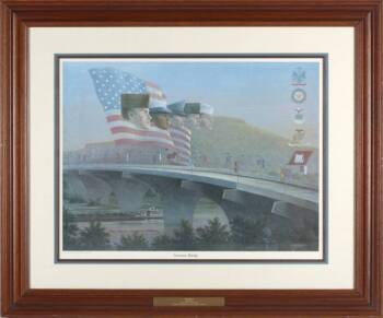 "VETERAN'S BRIDGE" LITHOGRAPH