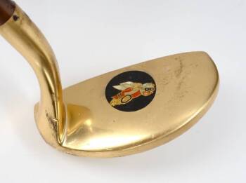 24K GOLD PLATED PUTTER WITH WINGED CAR LOGO