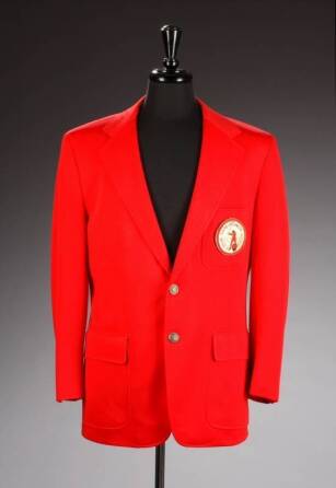 RED SPORTS JACKET "SWING AT CANCER"