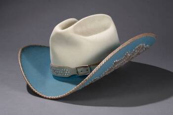 NUDIE'S BLUE AND WHITE COWBOY HATS
