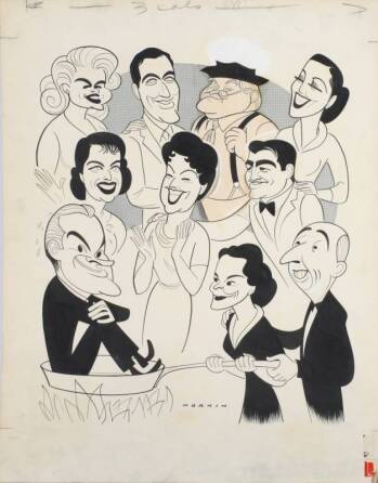 SAM NORKIN "BOB HOPE ROAST" CARICATURE