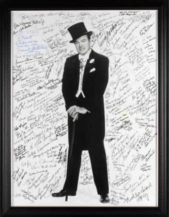 LARGE BOB HOPE PHOTOGRAPH INSCRIBED BY CELEBRITY FRIENDS"