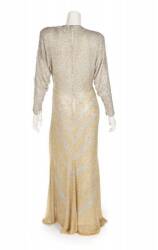 TRAVILLA GOLD AND SILVER BEADED GOWN - 2