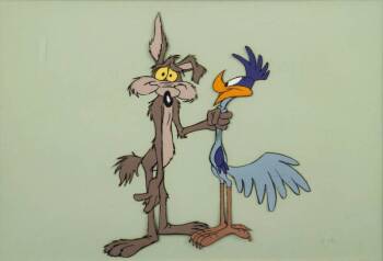 WILE E COYOTE AND ROAD RUNNER ANIMATION CEL