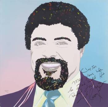 ROSEY GRIER SIGNED CLAYTON LEFEVRE PAINTING