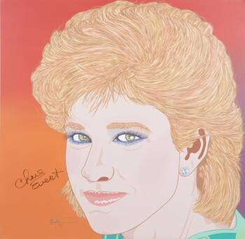 CHRIS EVERT SIGNED CLAYTON LEFEVRE PAINTING